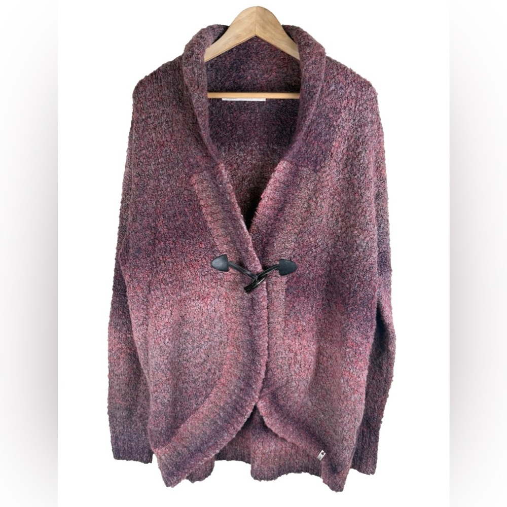 Woolrich Women's Wool Blend‎ Roundtrip Boucle Ombre Cardigan Toggle Sweater XL